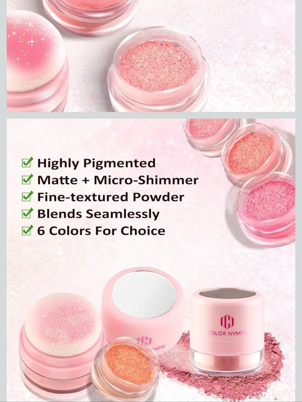 🆕️Orange Pink Micro Shimmer Blush